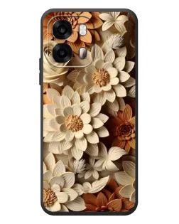 Чехол для OPPO A6s с картинкой «Бежевый флористический декор»