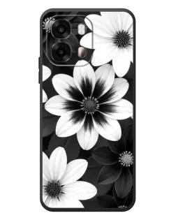Чехол для OPPO A6s с картинкой «Монохромные астры»