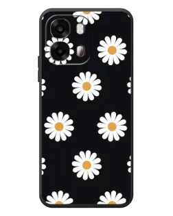 Чехол для OPPO A6s с картинкой «Ромашки на черном»
