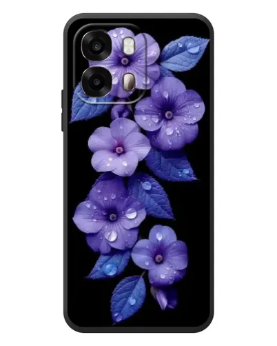 Чехол для OPPO A6s с картинкой «Фиолетовые цветы с росою» Чехол для OPPO A6s с картинкой «Фиолетовые цветы с росою»