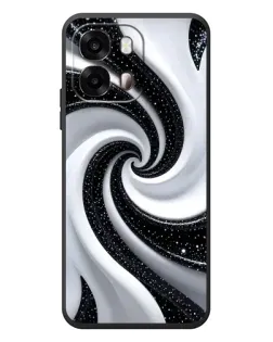 Чехол для OPPO A6s с картинкой «Черно-белая спираль»