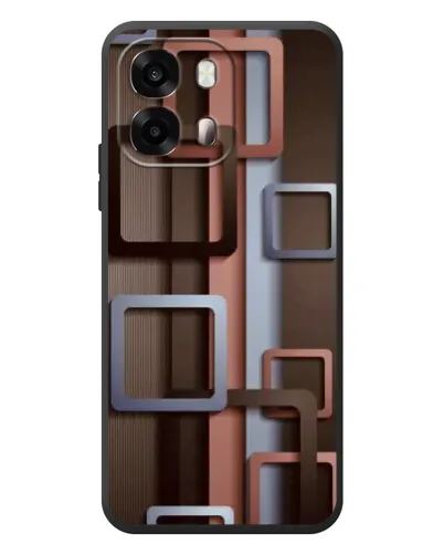 Чехол для OPPO A6s с картинкой «Коричневые объемные квадраты» Чехол для OPPO A6s с картинкой «Коричневые объемные квадраты»