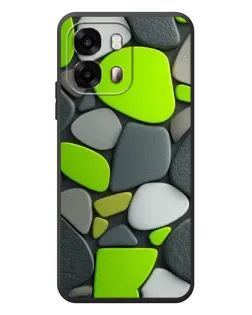 Чехол для OPPO A6s с картинкой «Яркая неоновая галька»