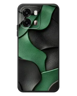 Чехол для OPPO A6s с картинкой «Зеленые кожаные волны»