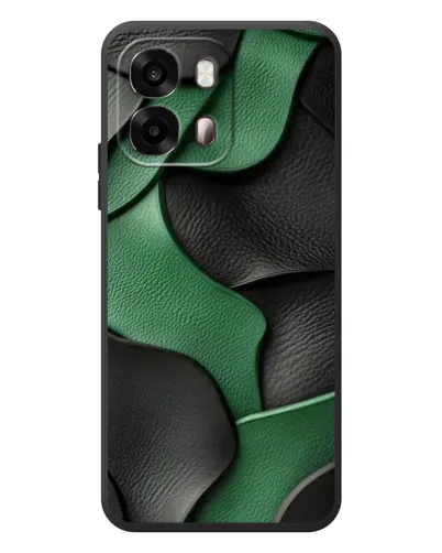 Чехол для OPPO A6s с картинкой «Зеленые кожаные волны» Чехол для OPPO A6s с картинкой «Зеленые кожаные волны»