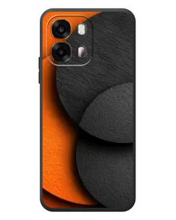 Чехол для OPPO A6s с картинкой «Геометрия оранжевых кругов»