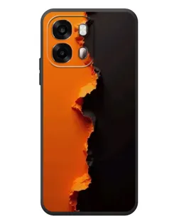 Чехол для OPPO A6s с картинкой «Оранжевый разлом»