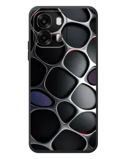 Чехол для OPPO A6s с картинкой «Объемная темная решетка»