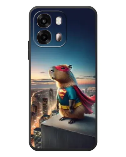 Чехол для OPPO A6s с картинкой «Капи-мен супергерой»