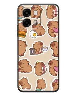 Чехол для OPPO A6s с картинкой «Капибары паттерн»