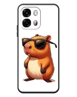 Чехол для OPPO A6s с картинкой «Капибара в очках»