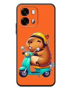 Чехол для OPPO A6s с картинкой «Капибара на скутере»