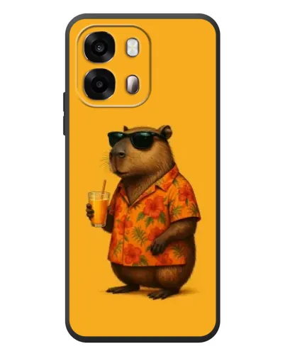 Чехол для OPPO A6s с картинкой «Капибара на отдыхе»