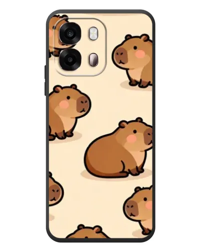 Чехол для OPPO A6s с картинкой «Паттерн милых капибар»