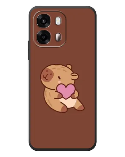 Чехол для OPPO A6s с картинкой «Капибара с сердцем»