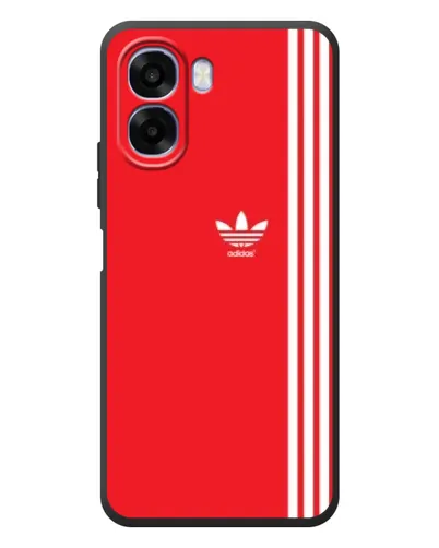 Чехол для OPPO A6x с картинкой «Красный минимализм Adidas»