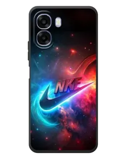 Чехол для OPPO A6x с картинкой «Огненный логотип Nike»
