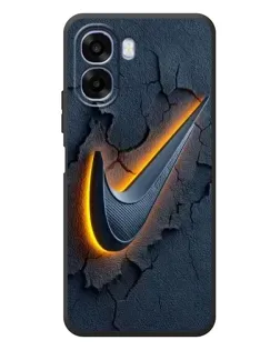 Чехол для OPPO A6x с картинкой «Объемный логотип Найк»