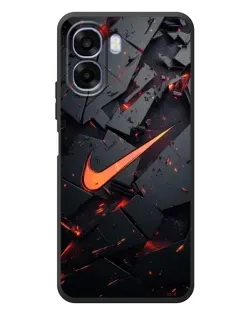 Чехол для OPPO A6x с картинкой «Nike — эффект разломов»