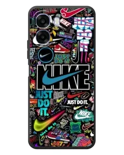 Чехол для OPPO A6x с картинкой «Яркий коллаж Nike»
