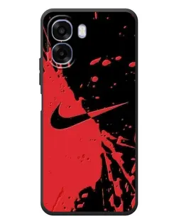 Чехол для OPPO A6x с картинкой «Красные брызги Nike»