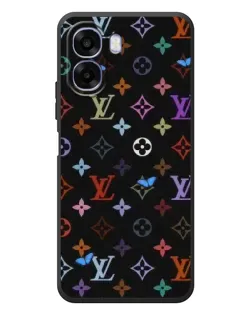Чехол для OPPO A6x с картинкой «Цветная монограмма LV»