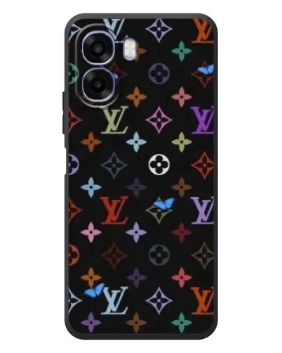Чехол для OPPO A6x с картинкой «Цветная монограмма LV»