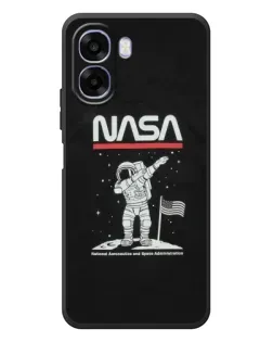 Чехол для OPPO A6x с картинкой «NASA — шагаем по Луне»