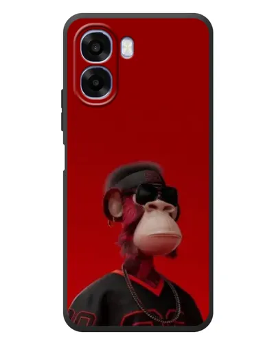 Чехол для OPPO A6x с картинкой «Bored Ape в красном»
