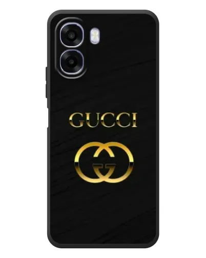 Чехол для OPPO A6x с картинкой «Золотой логотип Gucci»