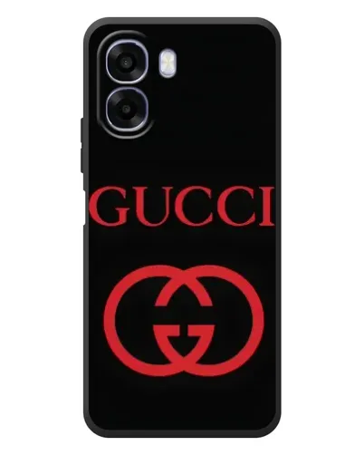 Чехол для OPPO A6x с картинкой «Gucci — красный логотип»