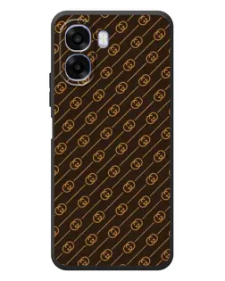Чехол для OPPO A6x с картинкой «Gucci — золотые диагонали»