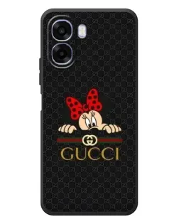 Чехол для OPPO A6x с картинкой «Минни Маус Gucci — черный»
