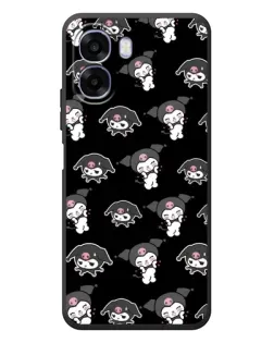 Чехол для OPPO A6x с картинкой «Черный паттерн Kuromi»
