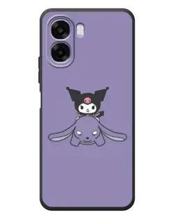 Чехол для OPPO A6x с картинкой «Kuromi на лиловом фоне»
