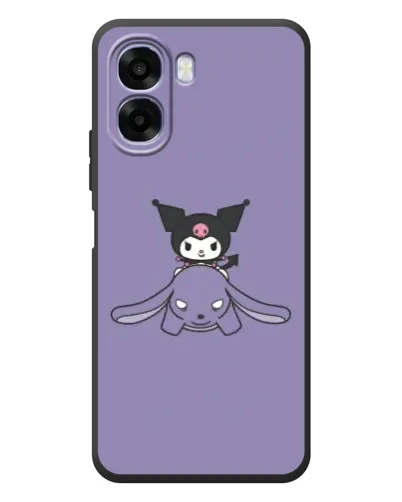 Чехол для OPPO A6x с картинкой «Kuromi на лиловом фоне»