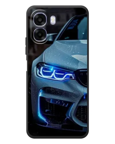 Чехол для OPPO A6x с картинкой «Взгляд BMW с синими фарами»