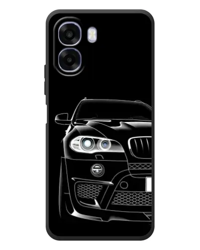Чехол для OPPO A6x с картинкой «Темный силуэт BMW»