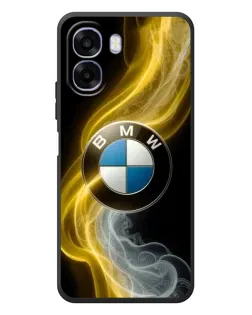 Чехол для OPPO A6x с картинкой «Золотистый дым BMW»