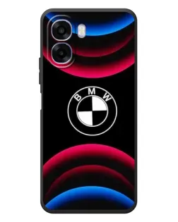 Чехол для OPPO A6x с картинкой «Логотип BMW и неоновые дуги»