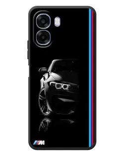 Чехол для OPPO A6x с картинкой «Силуэт BMW в темноте»