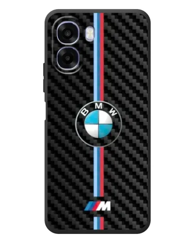 Чехол для OPPO A6x с картинкой «Эмблема BMW и карбон»
