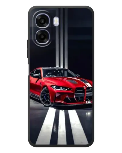 Чехол для OPPO A6x с картинкой «Красная BMW на дороге»