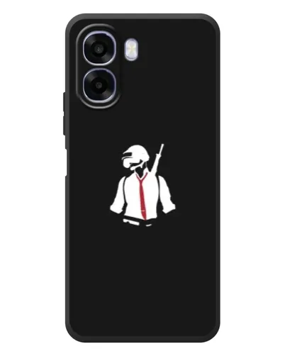 Чехол для OPPO A6x с картинкой «PUBG — силуэт воина»