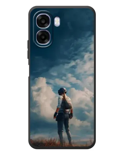 Чехол для OPPO A6x с картинкой «Герой PUBG на скале»