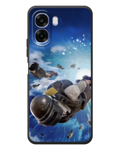 Чехол для OPPO A6x с картинкой «Десант PUBG — прыжок»