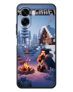 Чохол для OPPO A6x з картинкою «Зимовий Minecraft»