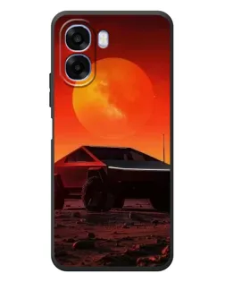 Чехол для OPPO A6x с картинкой «Cybertruck на Марсе»