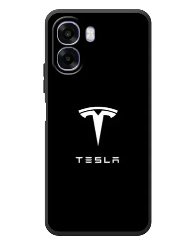 Чехол для OPPO A6x с картинкой «Tesla White Logo»