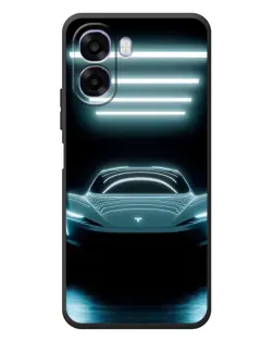 Чехол для OPPO A6x с картинкой «Tesla в неоне»